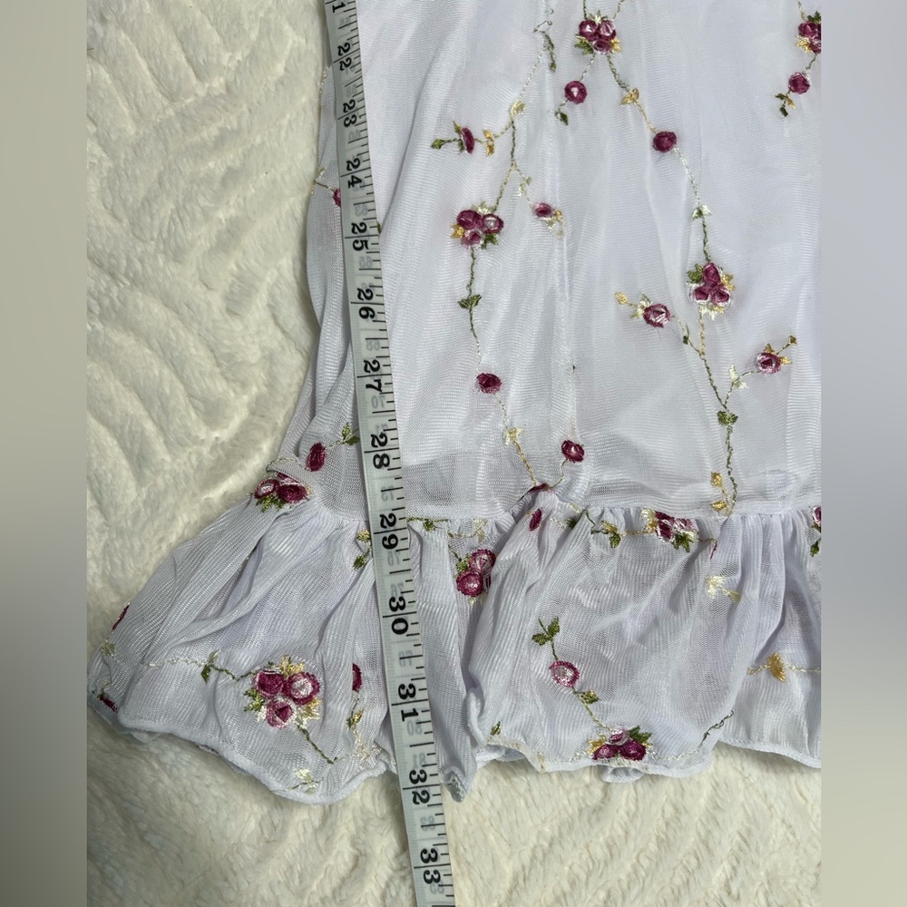 Sugar Thrillz White Floral Corset Mini Dress Coquette Fairycore Y2K NWT XL - Picture 9 of 11